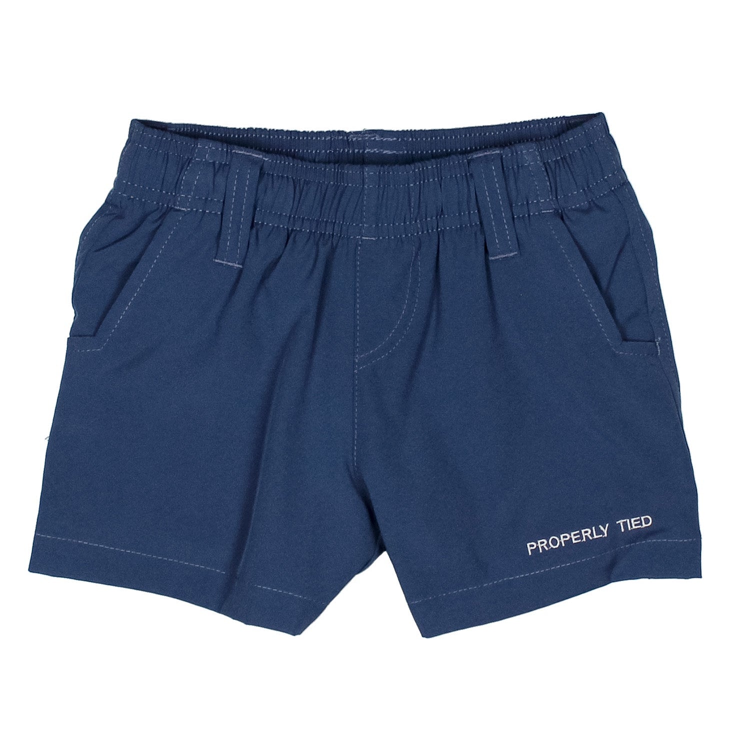 Properly Tied Boys Pintail Short, Washed Navy