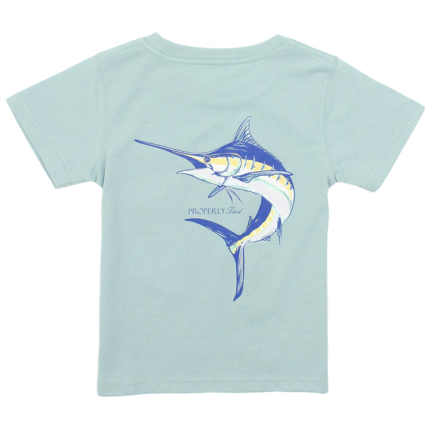 Properly Tied Blue Marlin Tee, Marine Mist