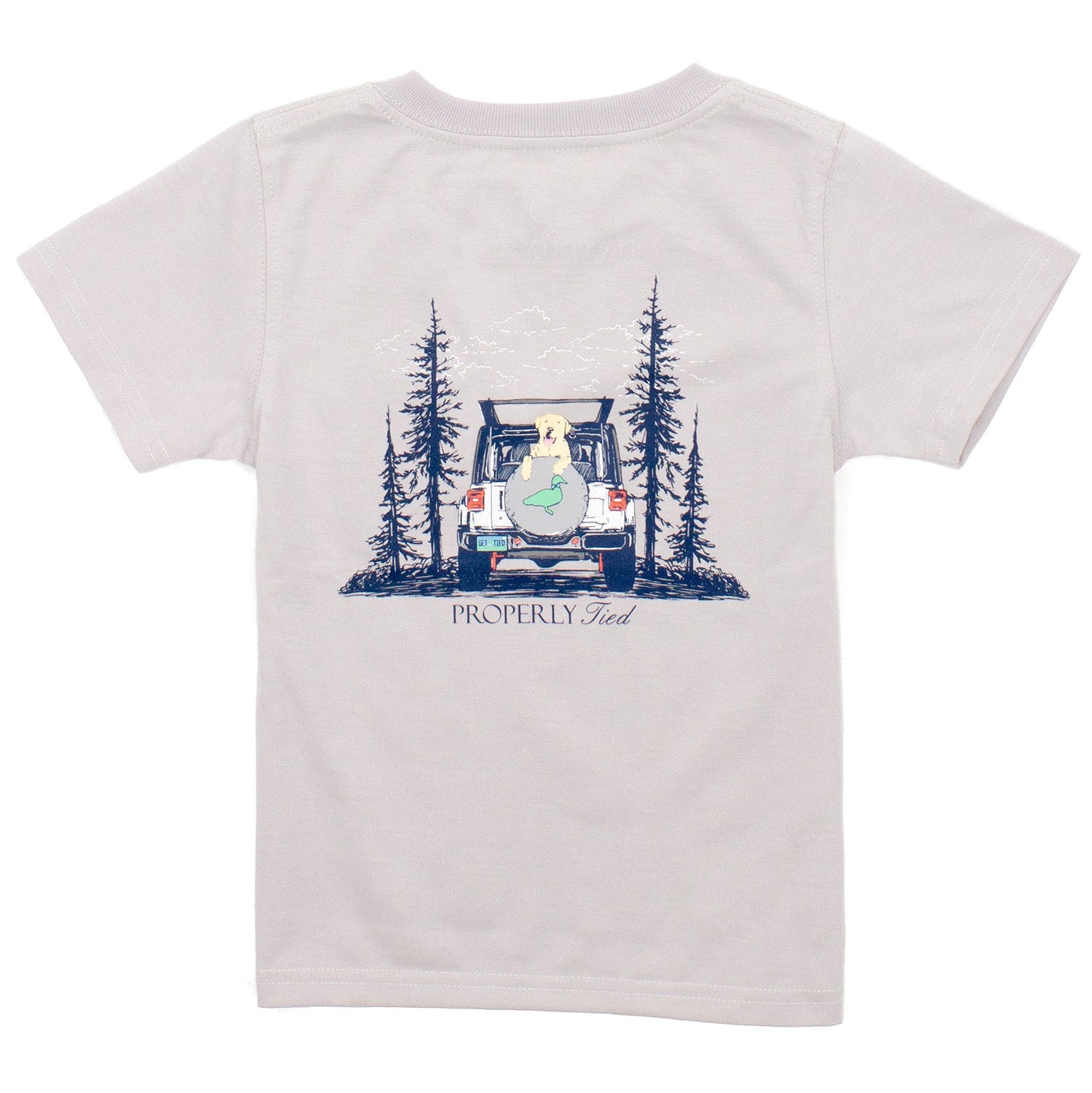 Properly Tied Catch A Ride Tee, Ice Grey