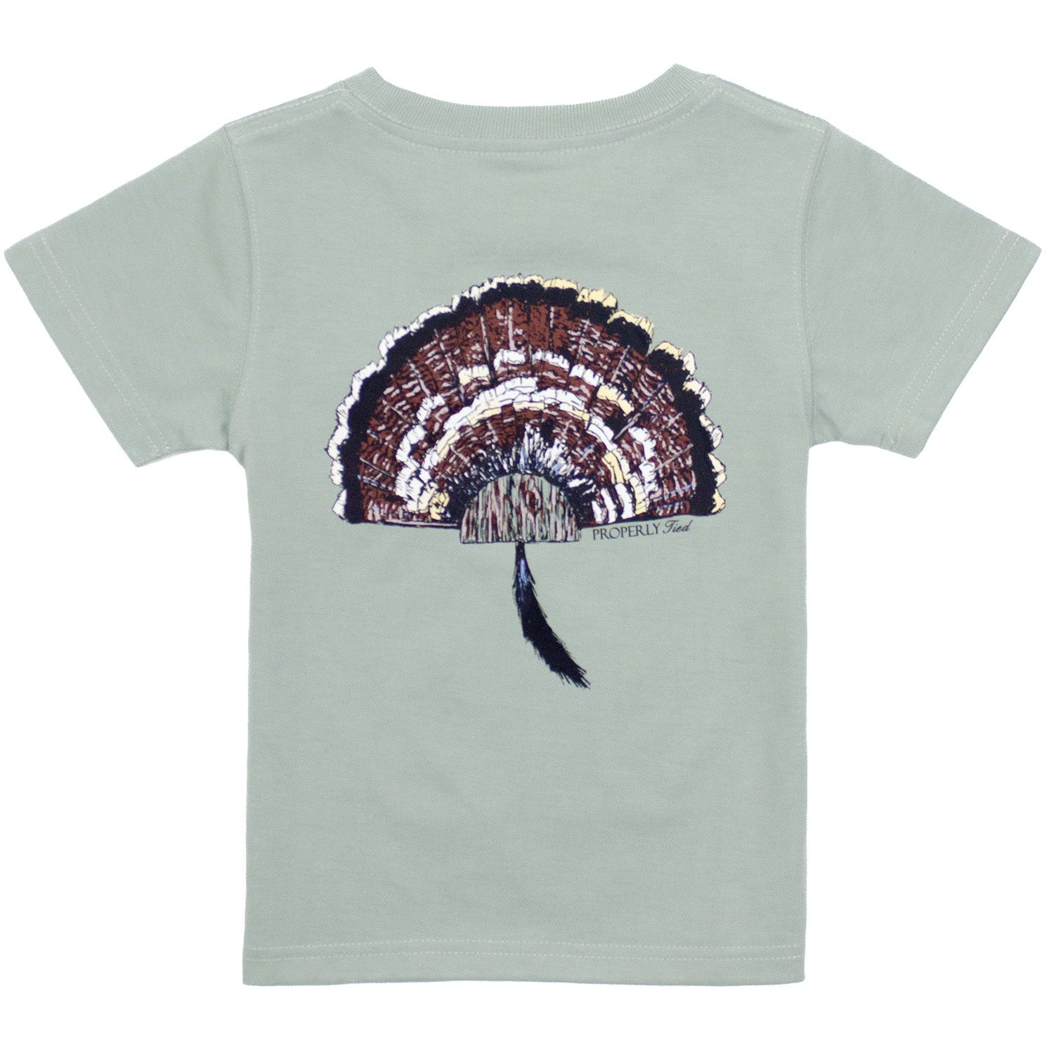 Properly Tied Turkey Mount Tee, Chrome Grey