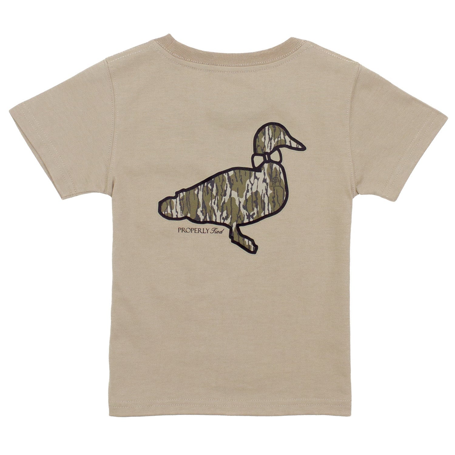 Properly Tied Tee, Logo on Mossy Oak/Sand