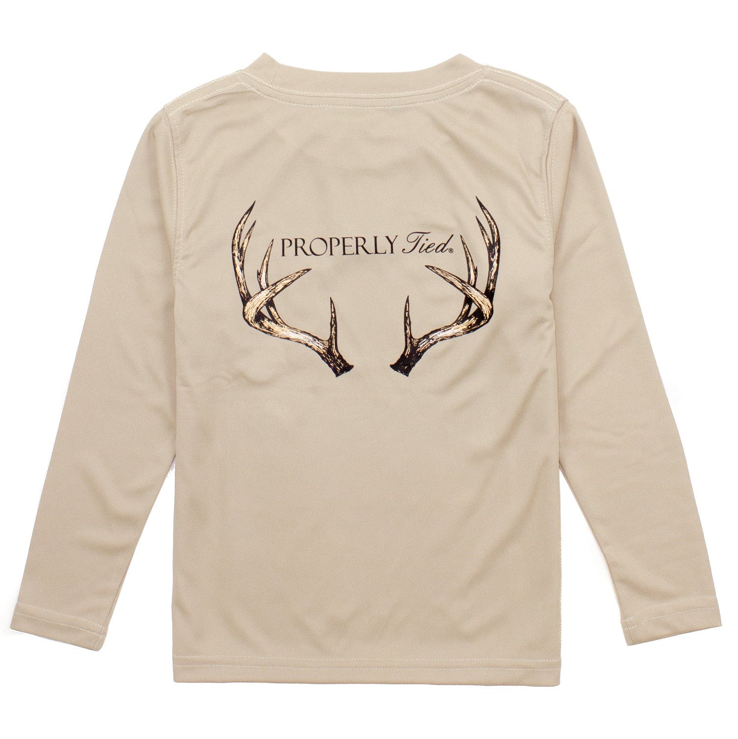 Properly Tied Performance Tee, Vintage Antler on Sand
