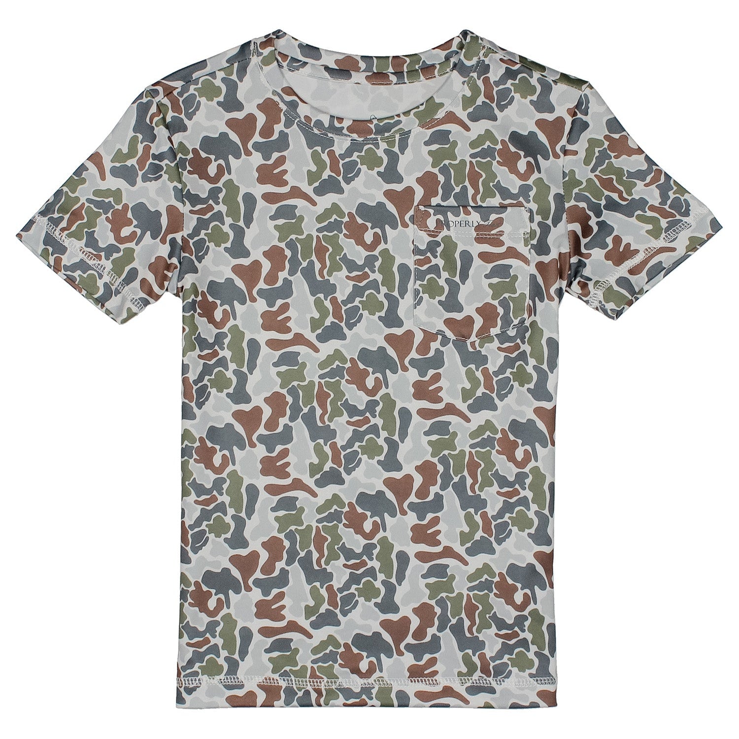 Properly Tied Ravine Pocket Tee, Terra Camo