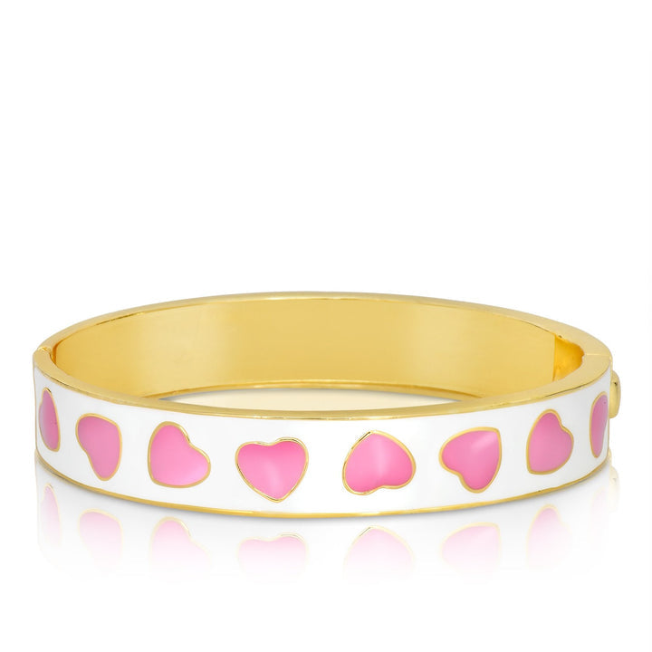 Lily Nily Heart Pattern Bangle, Pink
