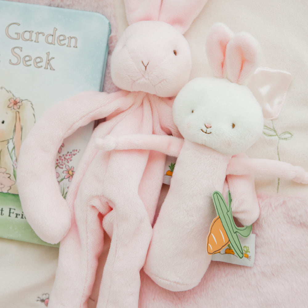 Bunnies By The Bay Friendly Chime Rattle Pink Bunny