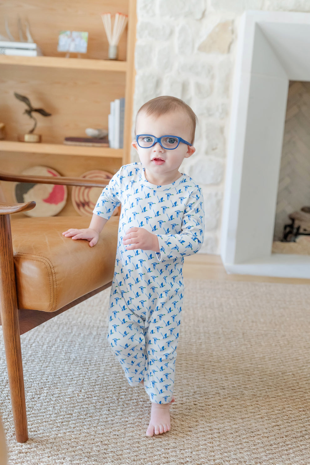 Lila & Hayes Thompson Romper, Mallard Ducks