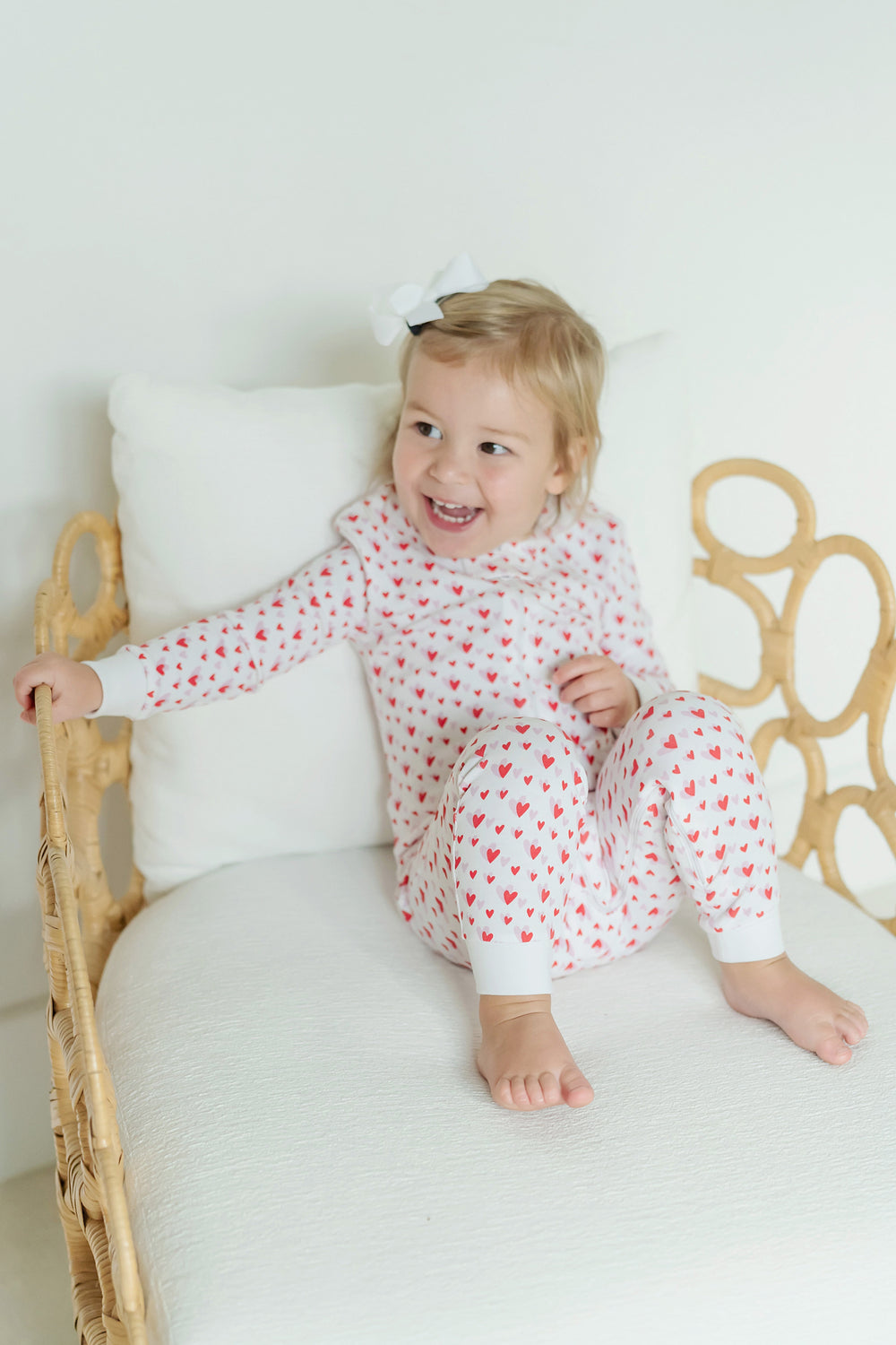 Lila & Hayes Parker Zipper Pajama, Heart to Heart Pink