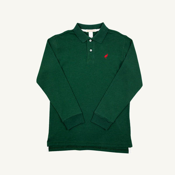 Beaufort Bonnet Long Sleeve Prim & Proper Polo, Grier Green