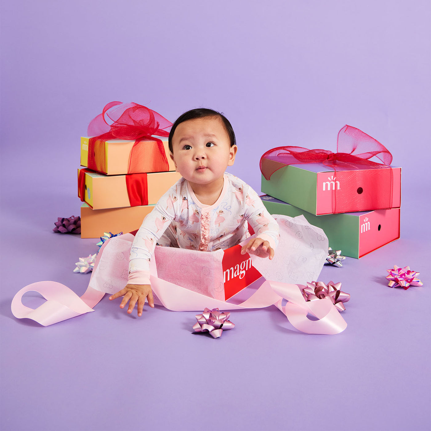 Magnetic Me Pretty Plies Modal Footie with Ruffle