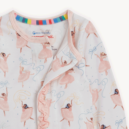 Magnetic Me Pretty Plies Modal Footie with Ruffle