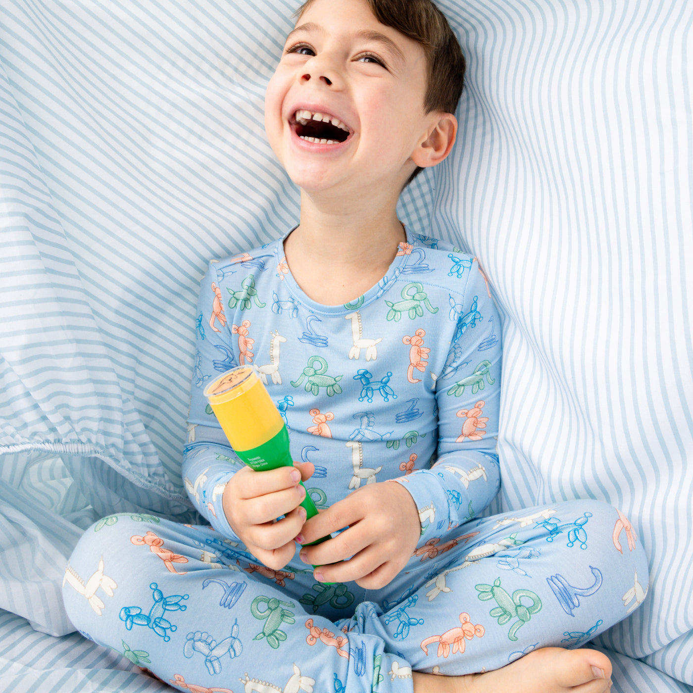 Magnetic Me Blue Party Animals Glow in the Dark Modal Pajama Set