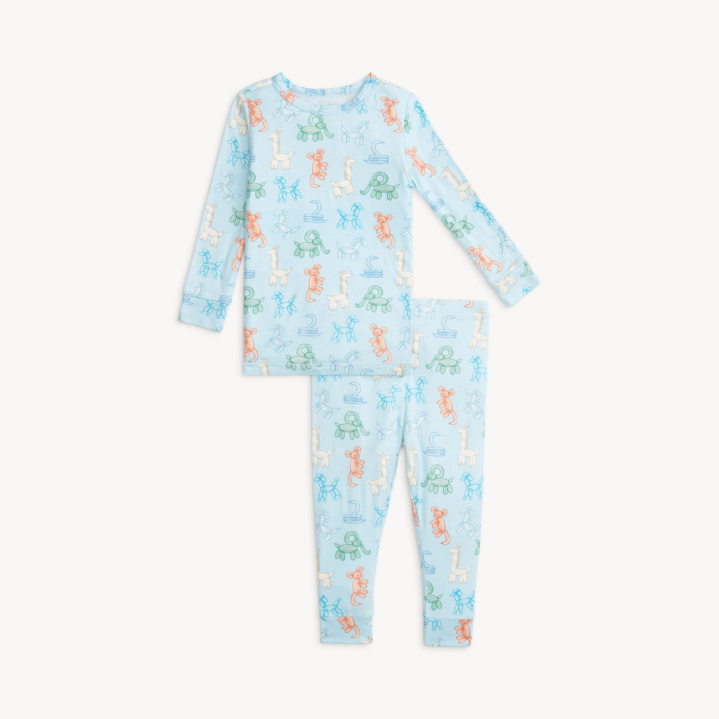 Magnetic Me Blue Party Animals Glow in the Dark Modal Pajama Set