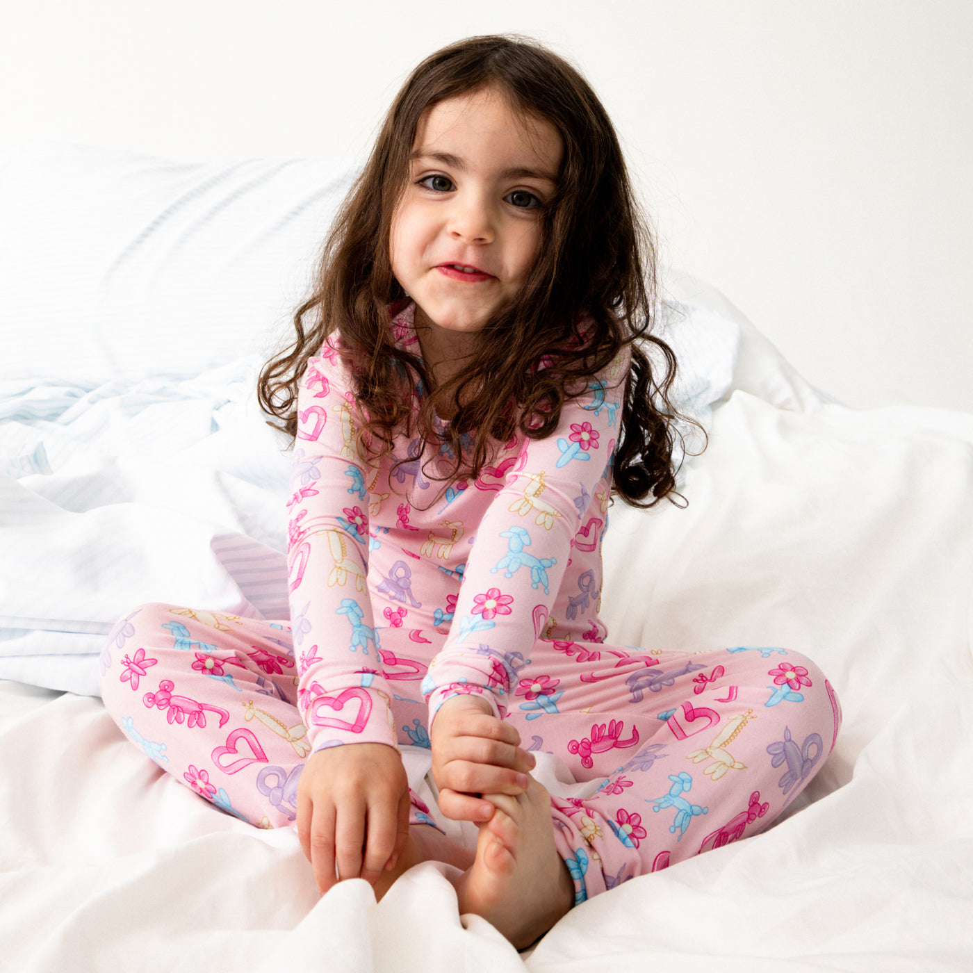 Magnetic Me Pink Party Animals Glow in the Dark Modal Pajama Set