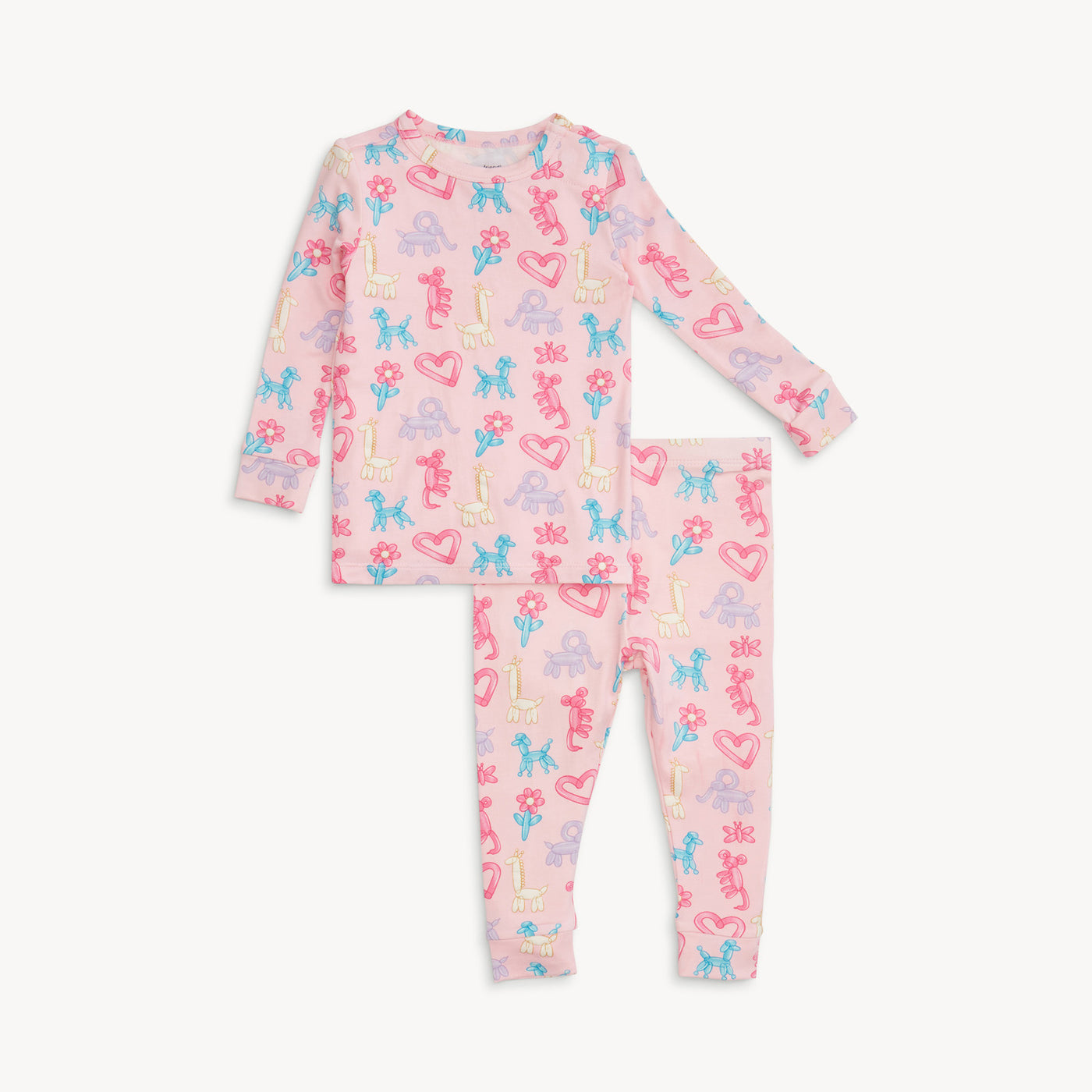 Magnetic Me Pink Party Animals Glow in the Dark Modal Pajama Set