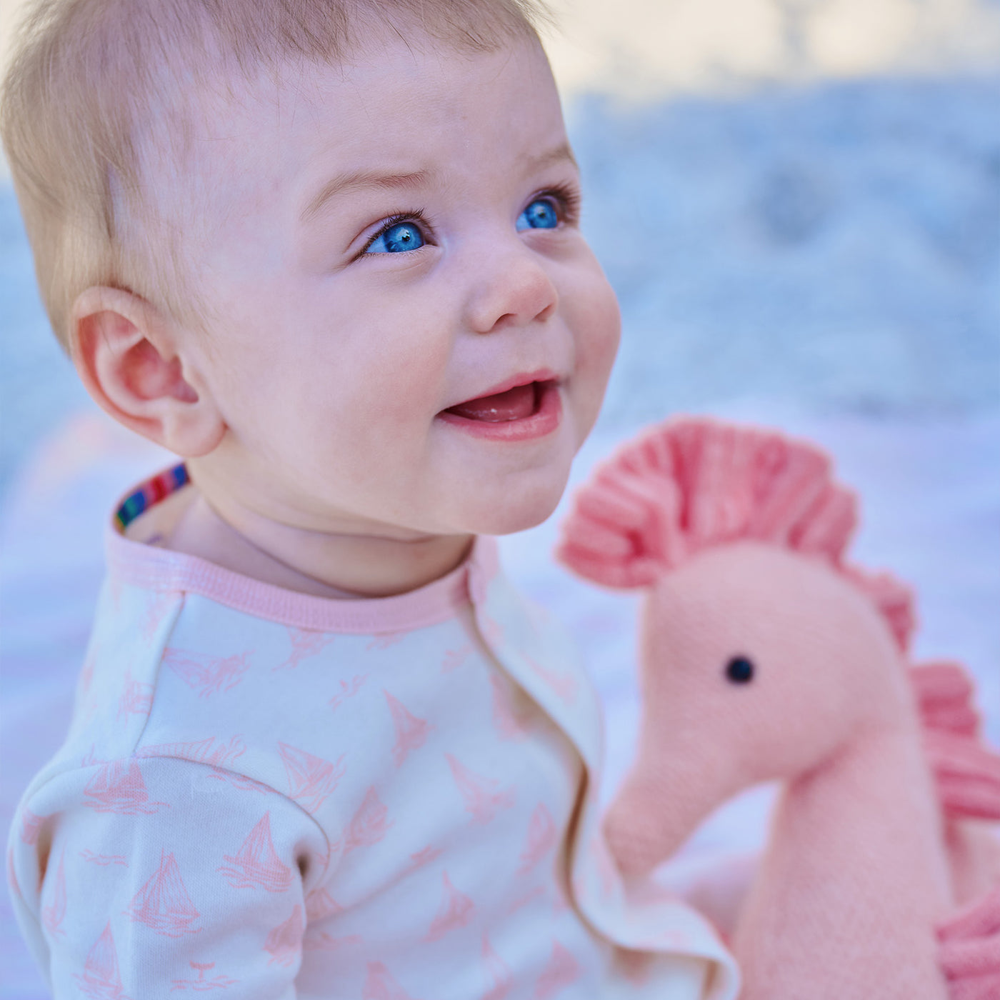 Magnetic Me Pink Tiny Tides Organic Cotton Footie