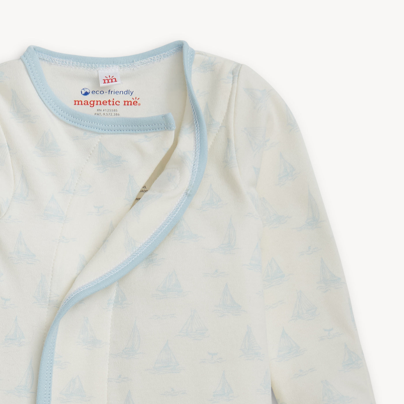 Magnetic Me Blue Tiny Tides Organic Cotton Gown Set