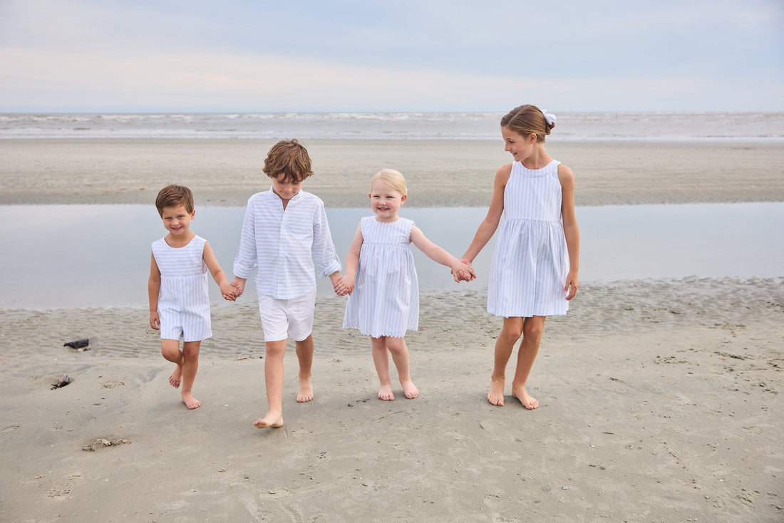 Little English Apron John John, Savannah Stripe