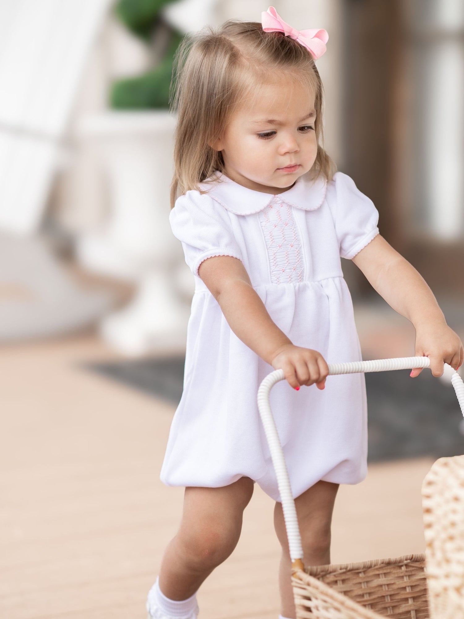 Milly Marie Clara Hand Smocked Knit Bubble