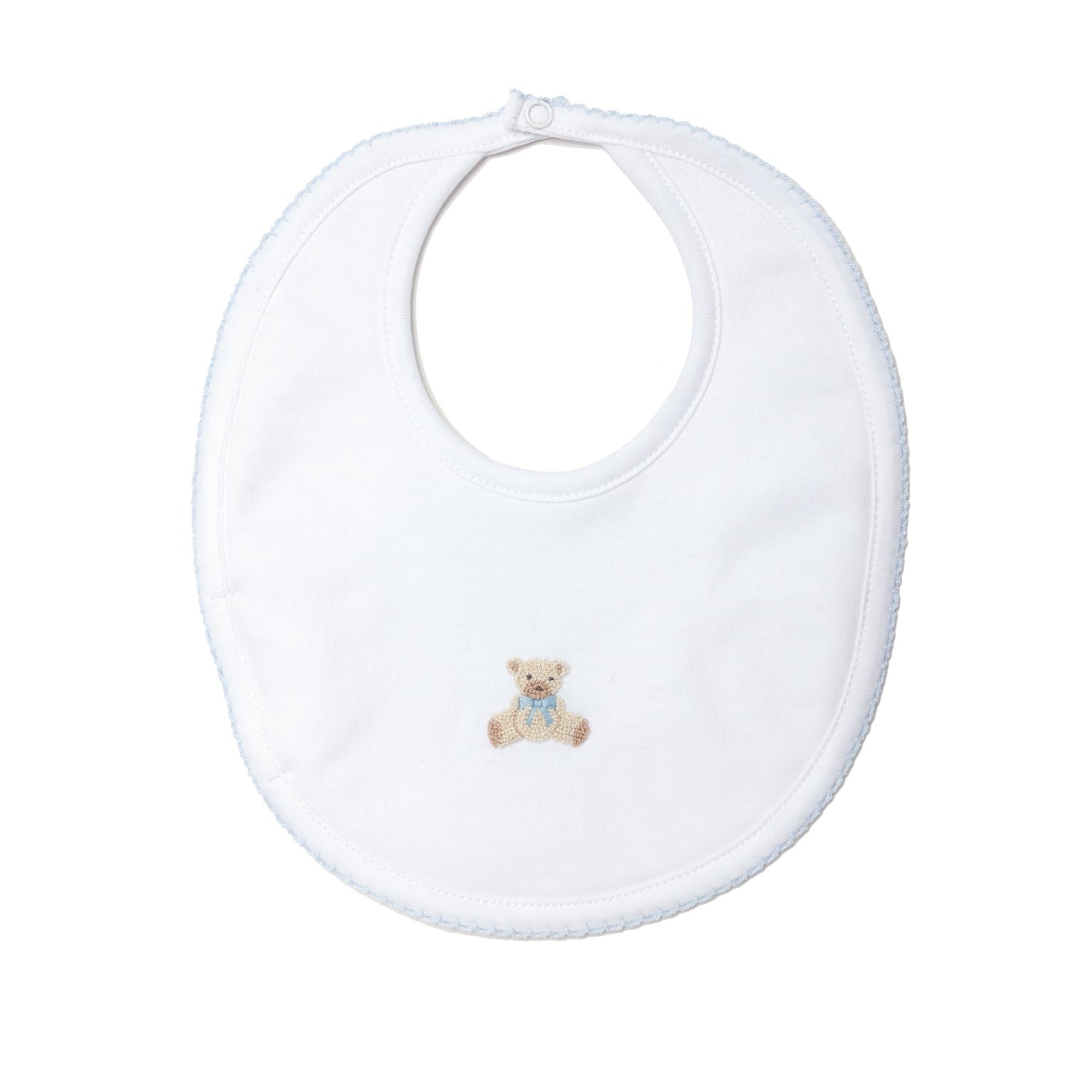 Milly Marie Blue Teddy Bear Pima Bib