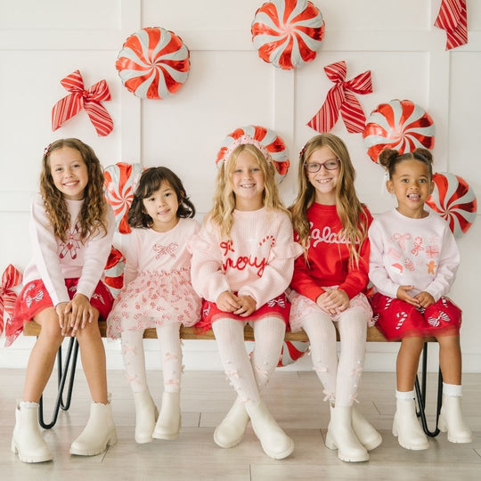 Sweet Wink Candy Cane Patch Christmas Sweatshirt