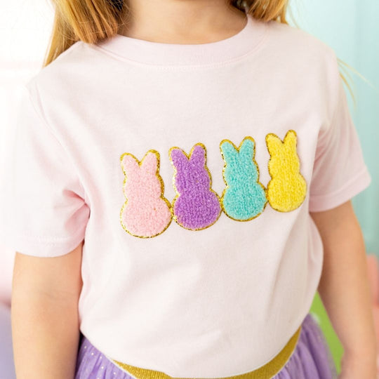 Sweet Wink Easter Peeps Patch T-Shirt, Ballet Pink