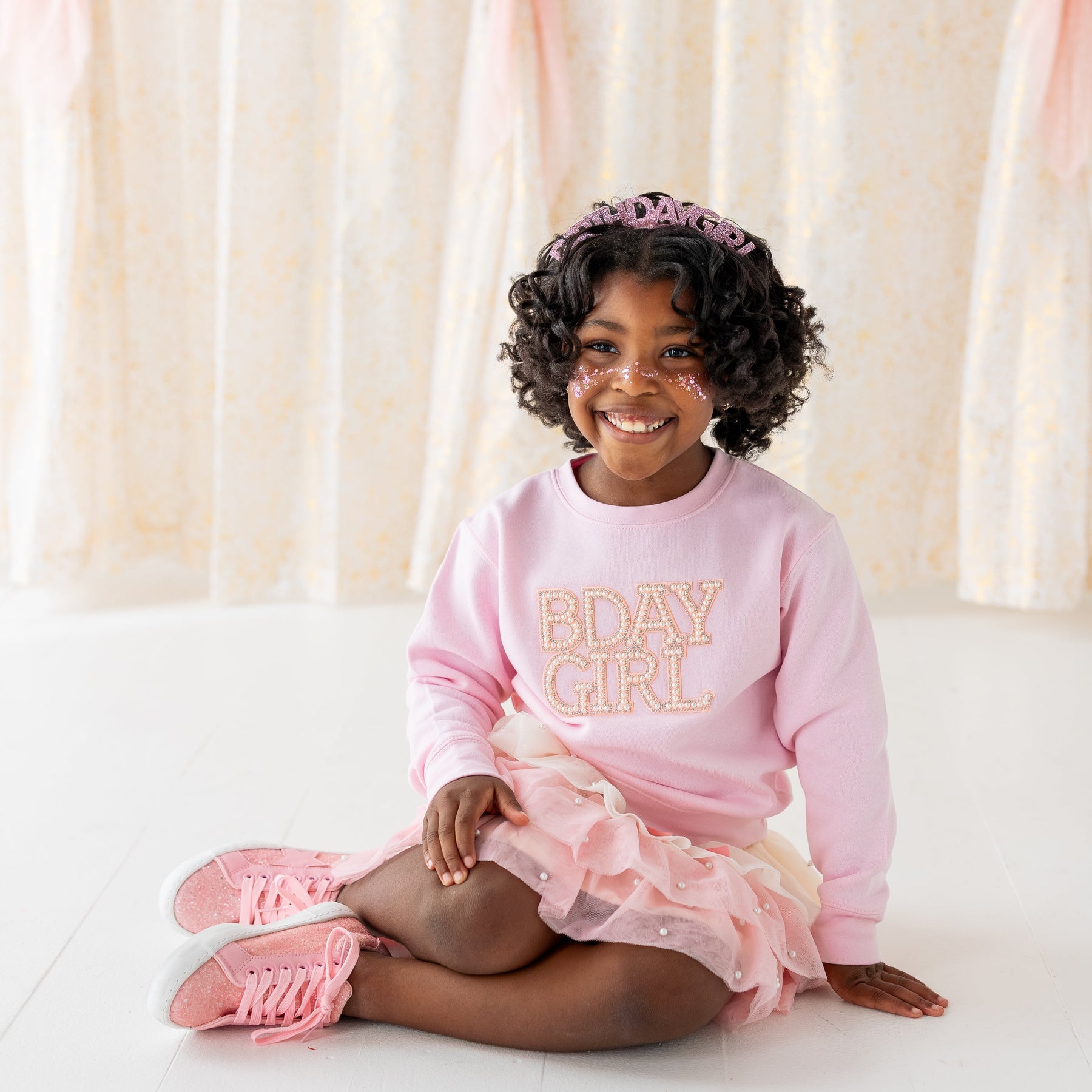 Sweet Wink Pearl BDay Girl Patch Sweatshirt
