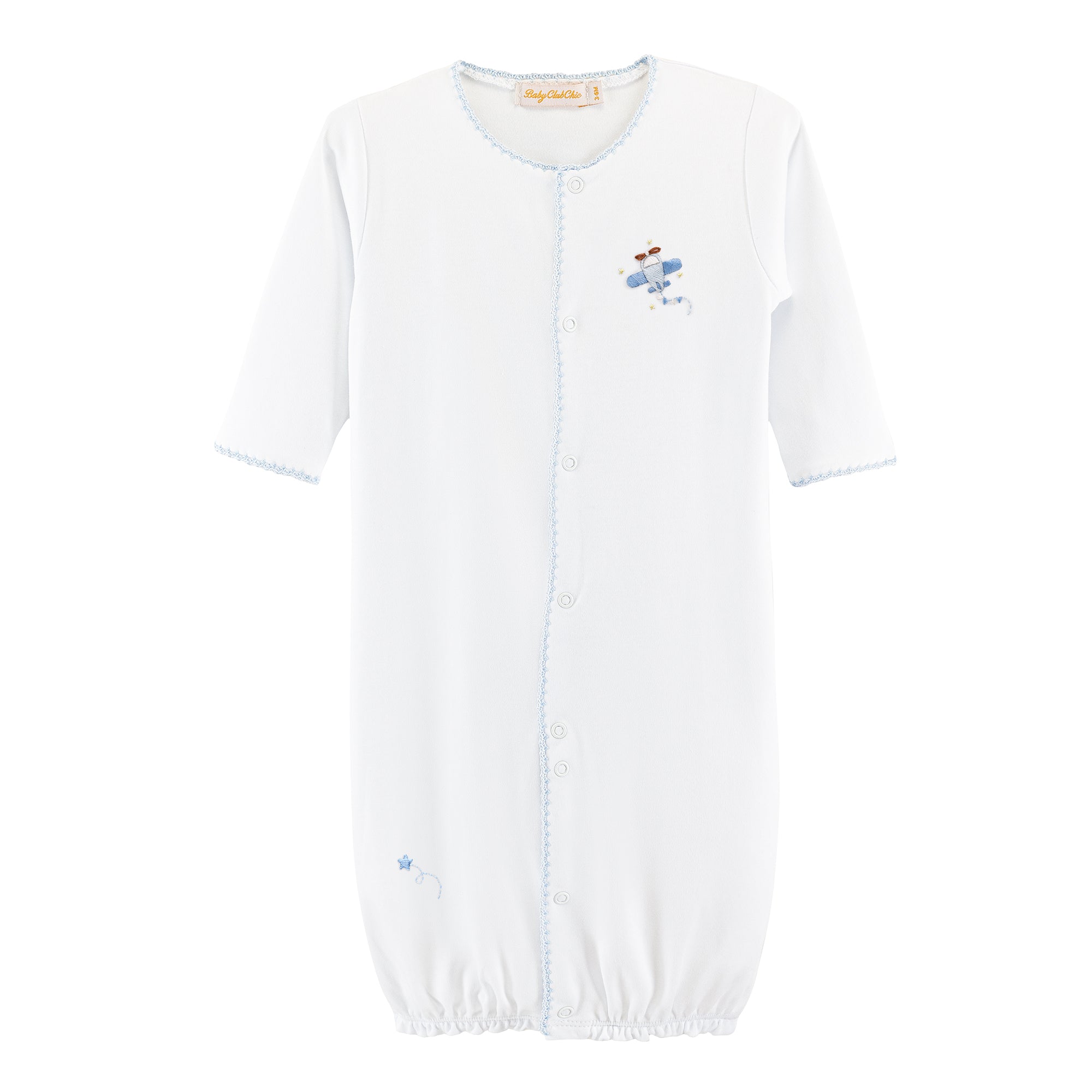 Baby Club Chic Sky Adventure Embroidered Converter Gown