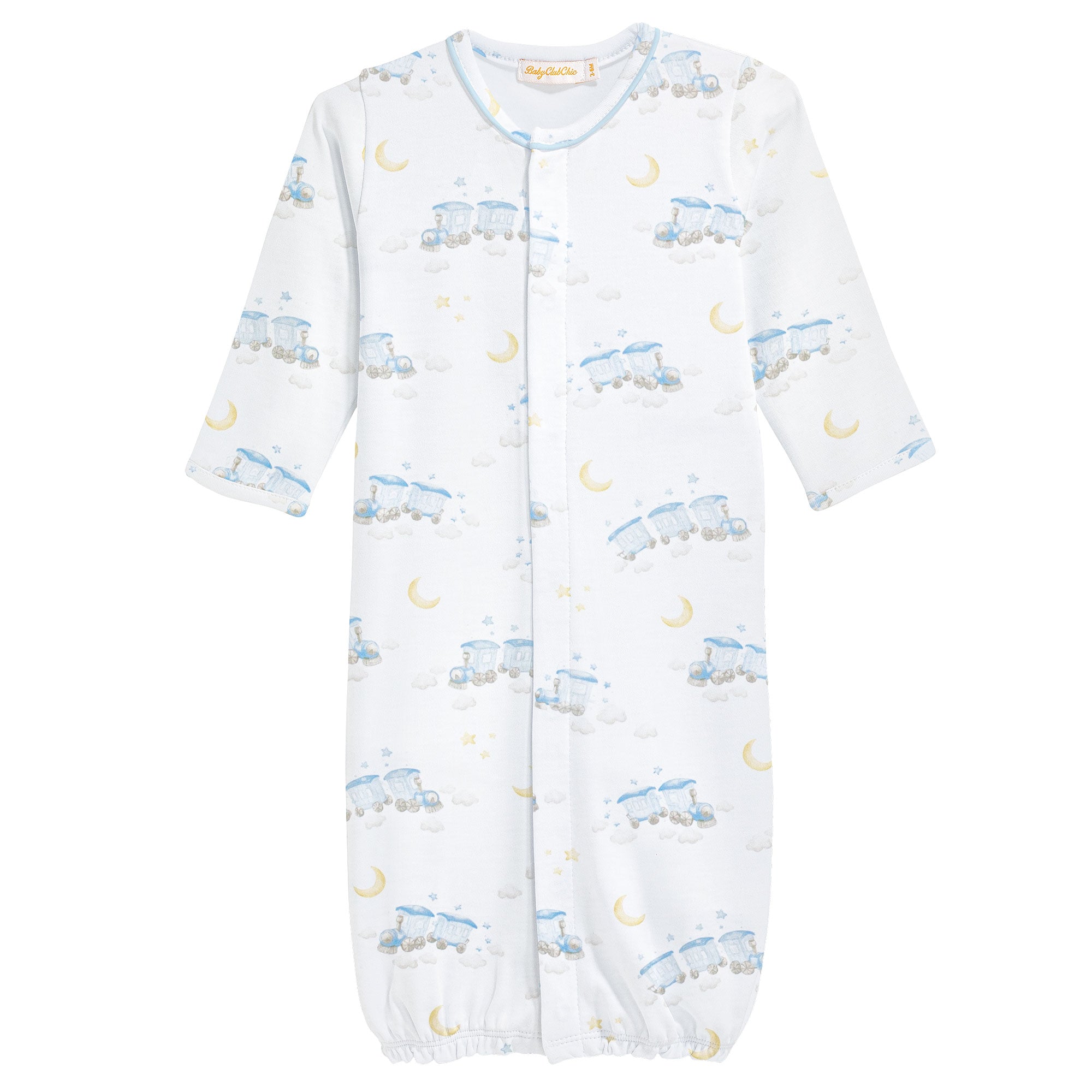 Baby Club Chic Little Train Converter Gown with Piping