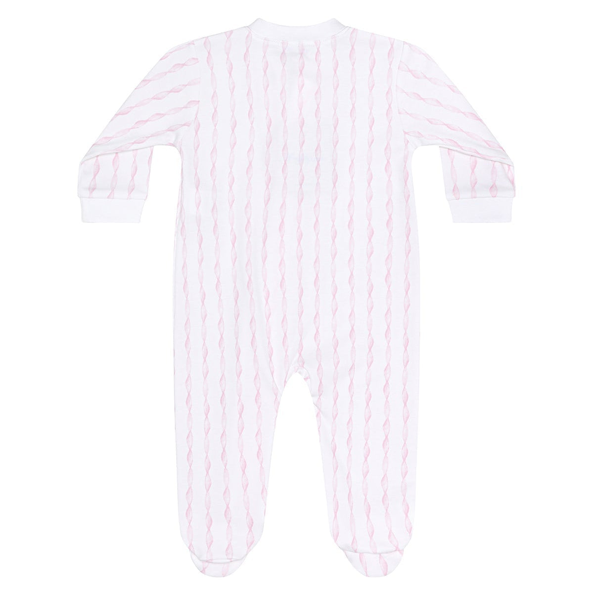 Nella Pima Pink Twirls Zipper Footie