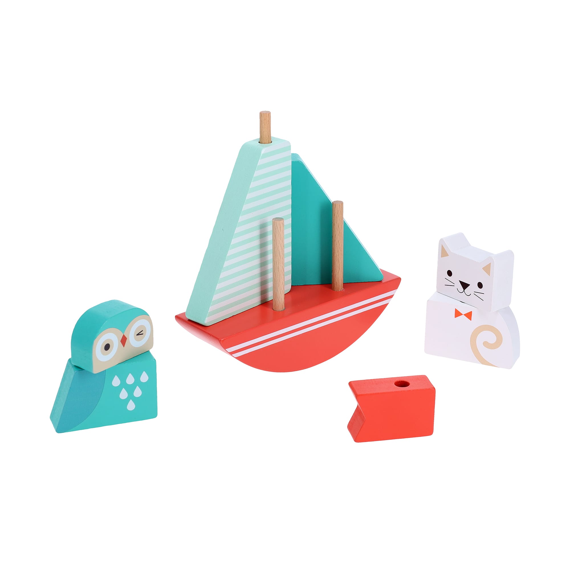 Hachette Owl & The Pussycat Wooden Stacking Toy