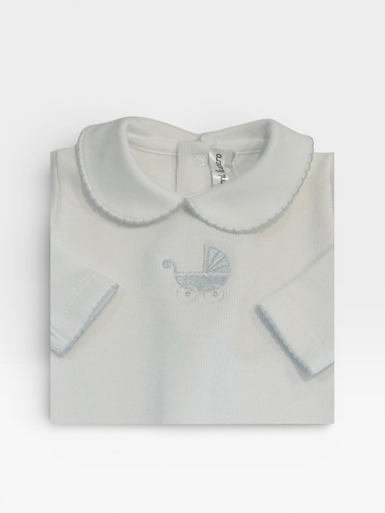 Mi Lucero Pima Footie with Pram Embroidery