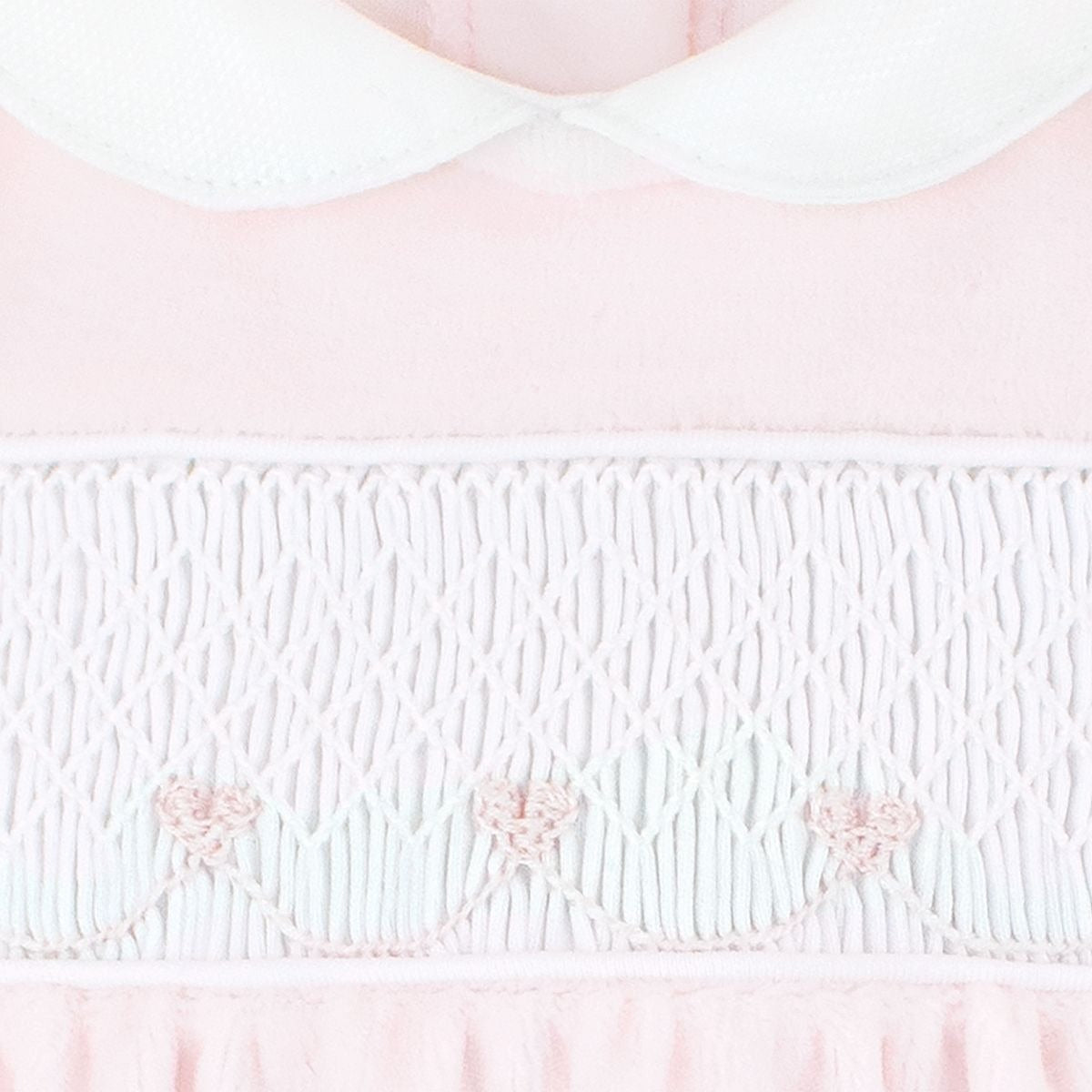 LydaBaby Pink Hearts Smock Collection Footie