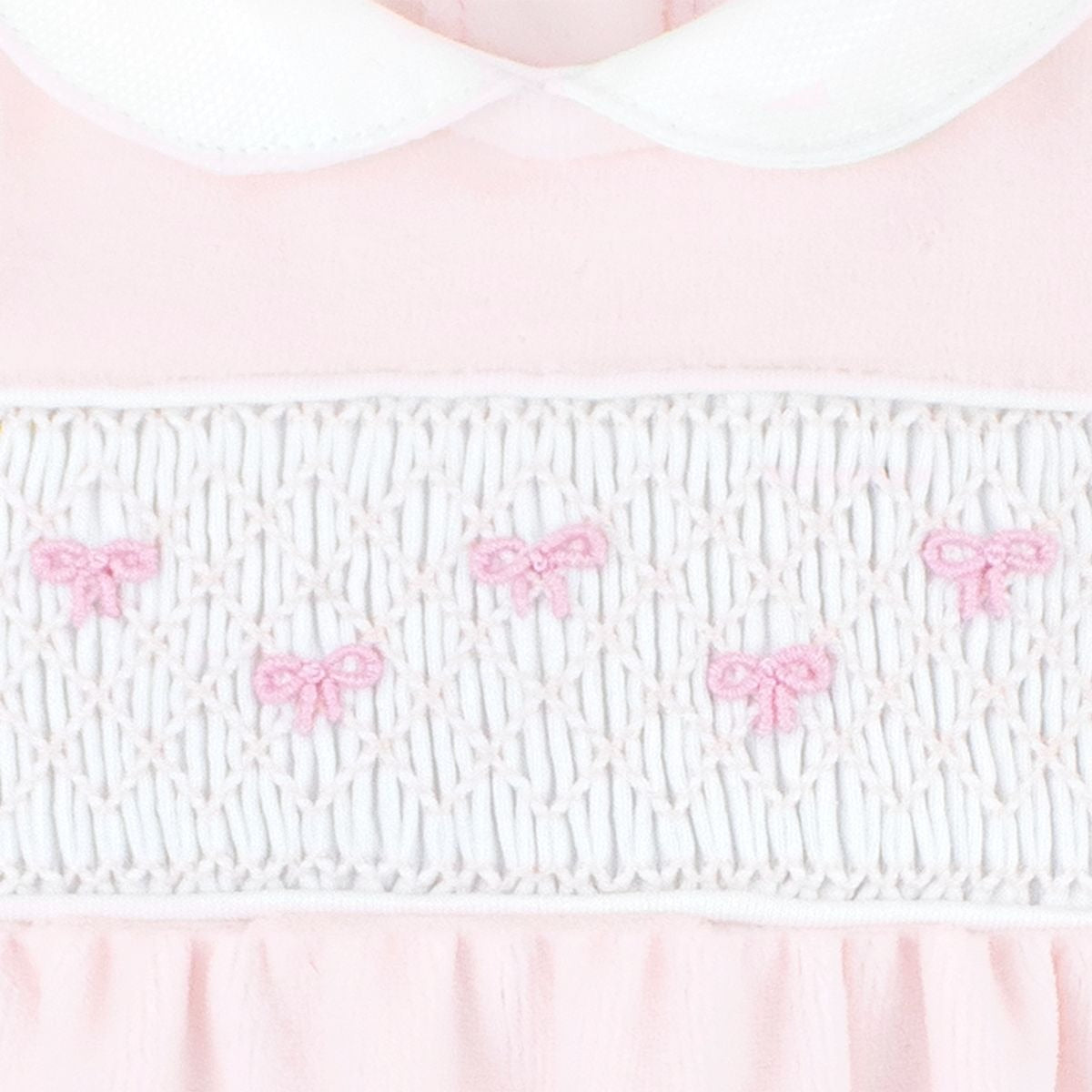 LydaBaby Pink Bows Smock Collection Footie