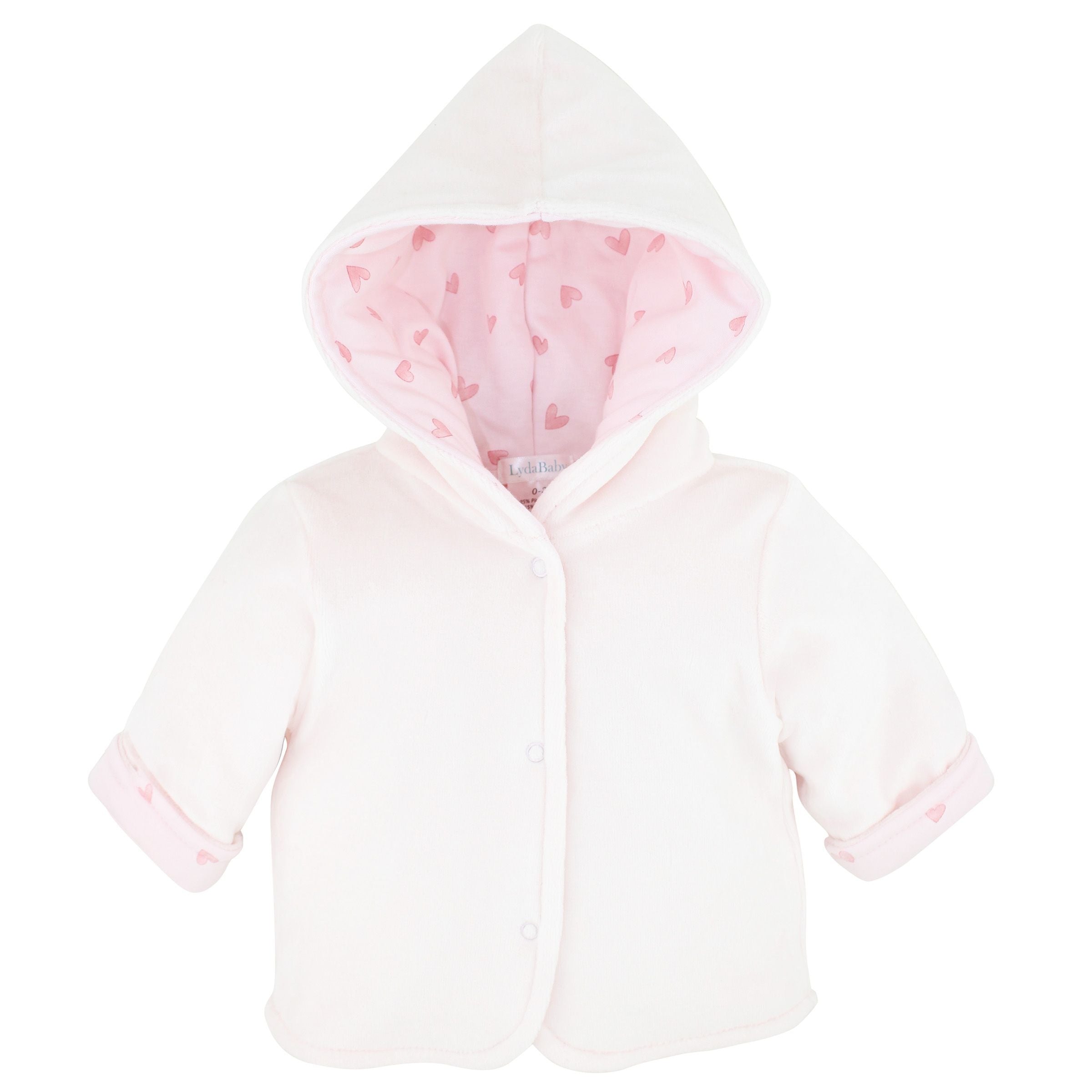 LydaBaby Pink Festive Hearts Jacket