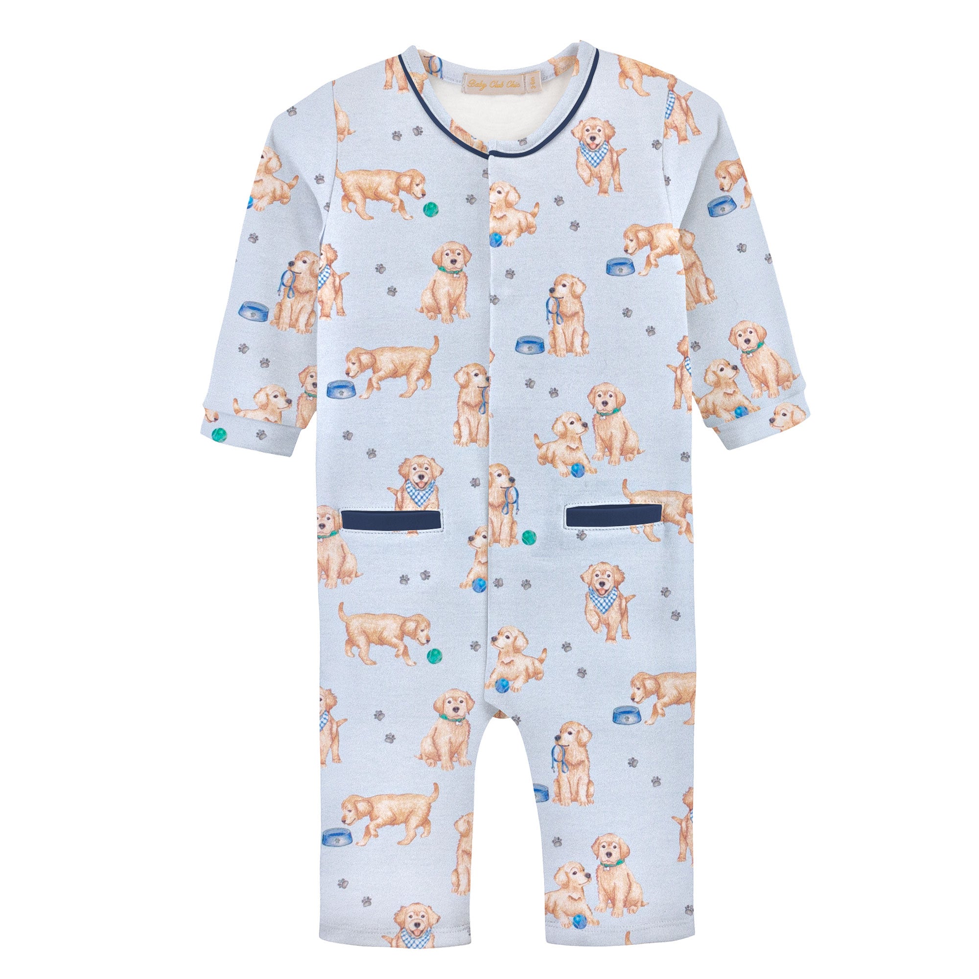 Baby Club Chic Puppy Adventures Printed Playsuit