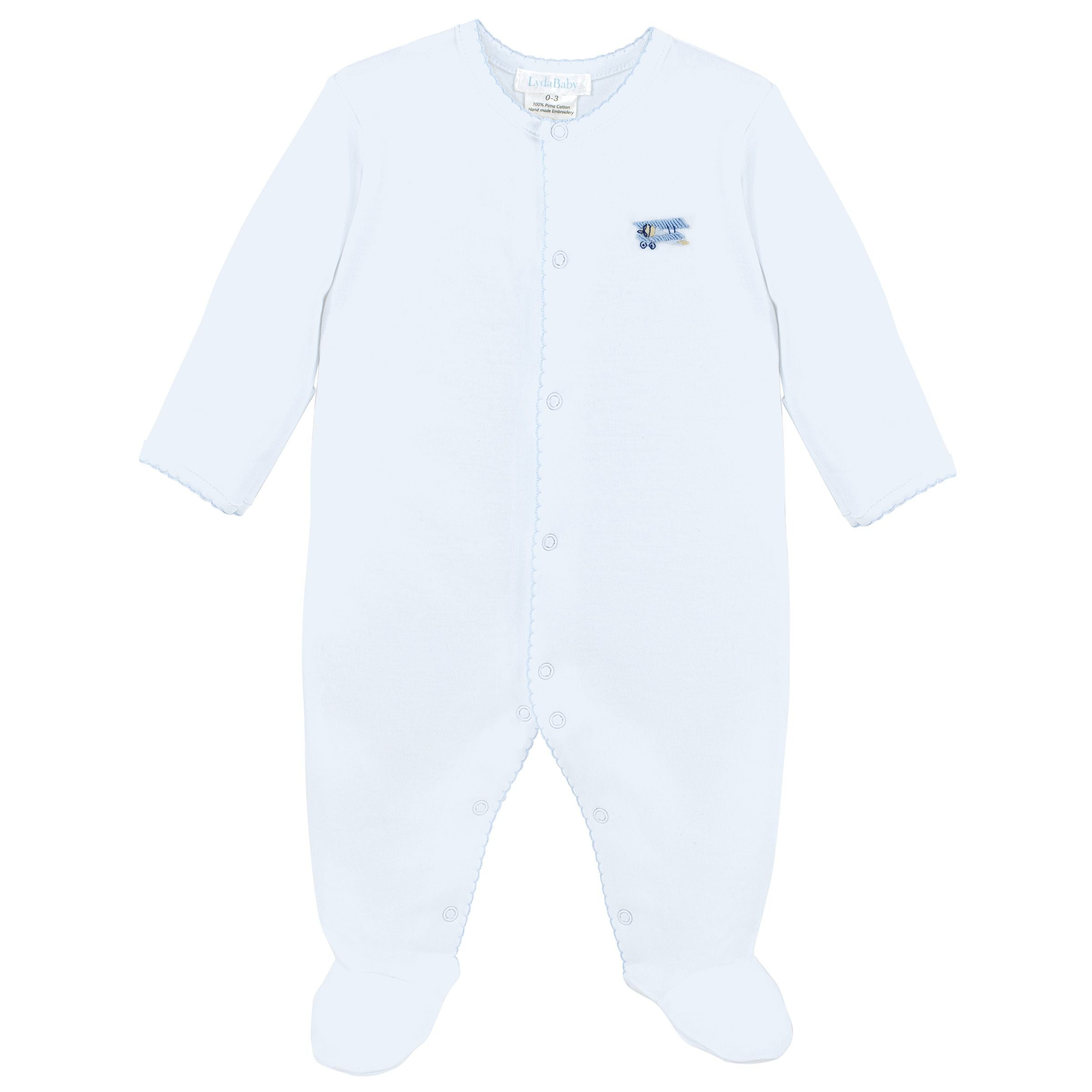 LydaBaby Enjoy the Flight Embroidered Footie