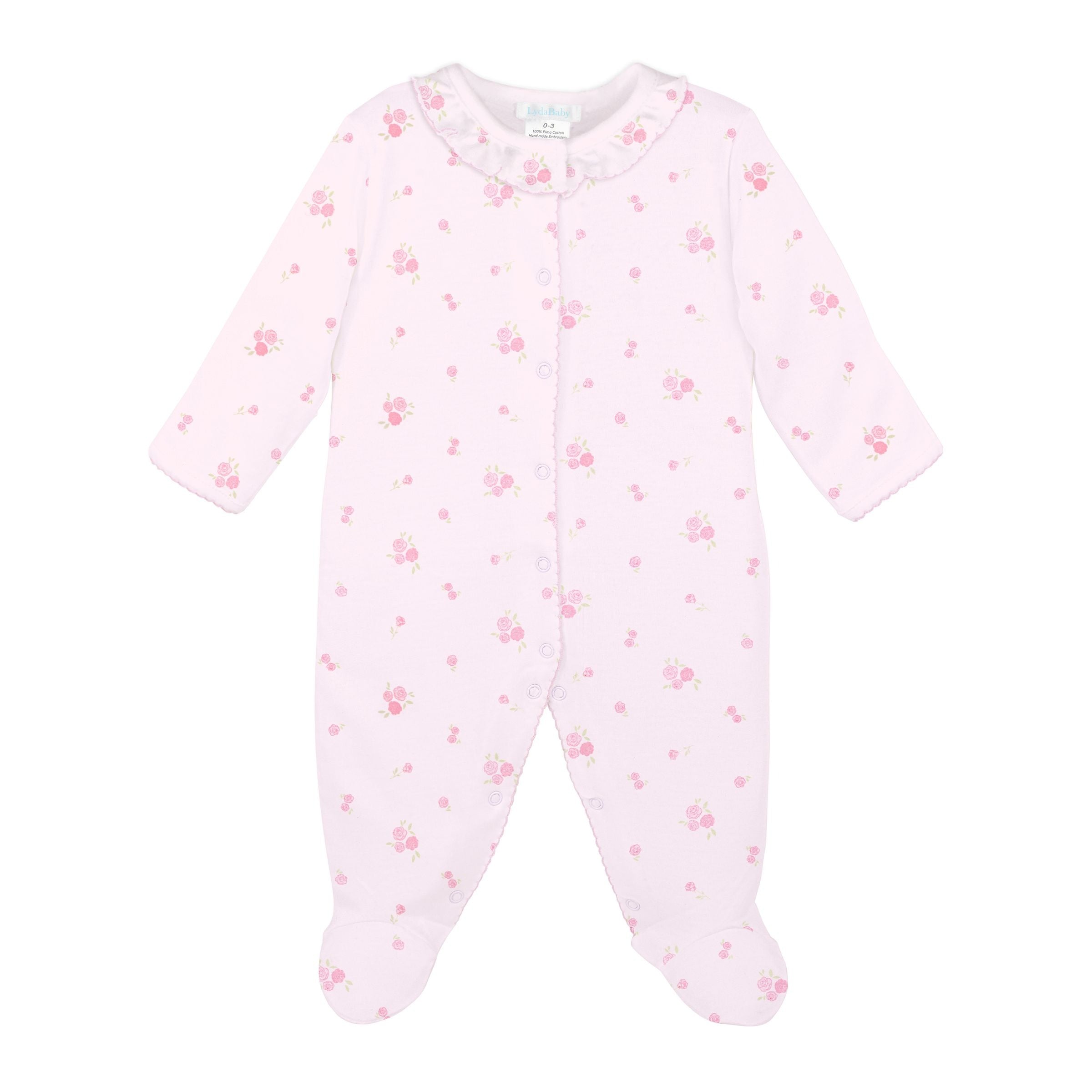 LydaBaby Rose Floral Footie
