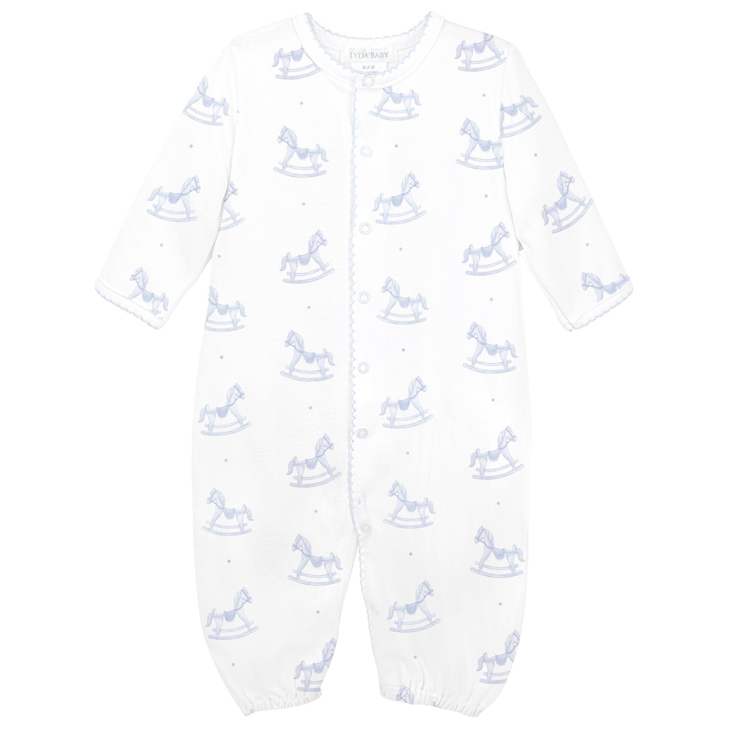 LydaBaby Blue Wooden Rocking Horse Converter