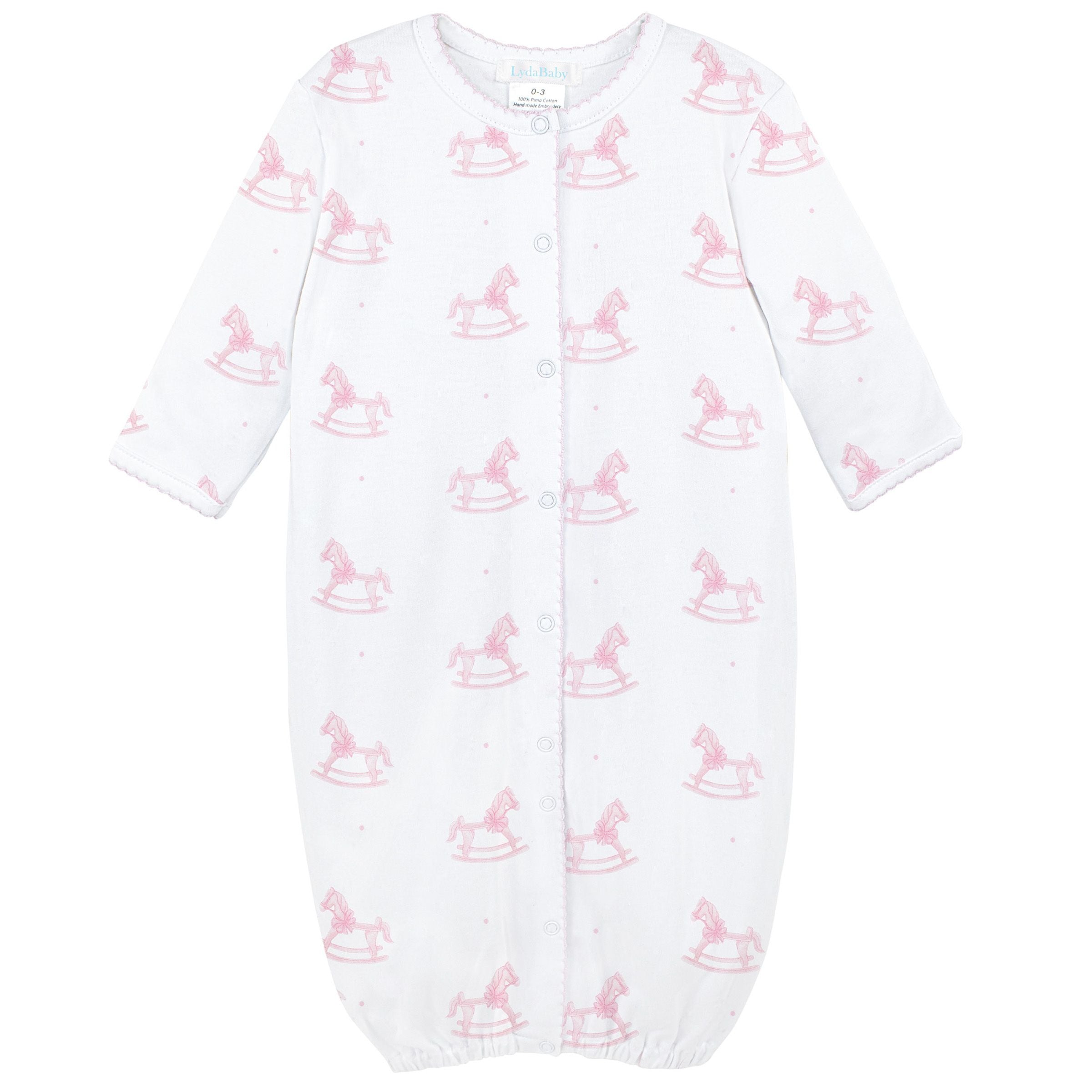 LydaBaby Pink Wooden Rocking Horse Converter