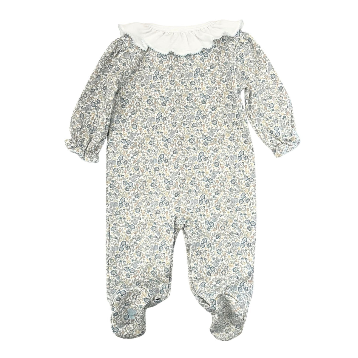 Tecomoabesos Livvy Ruffle Collar Romper, Blue