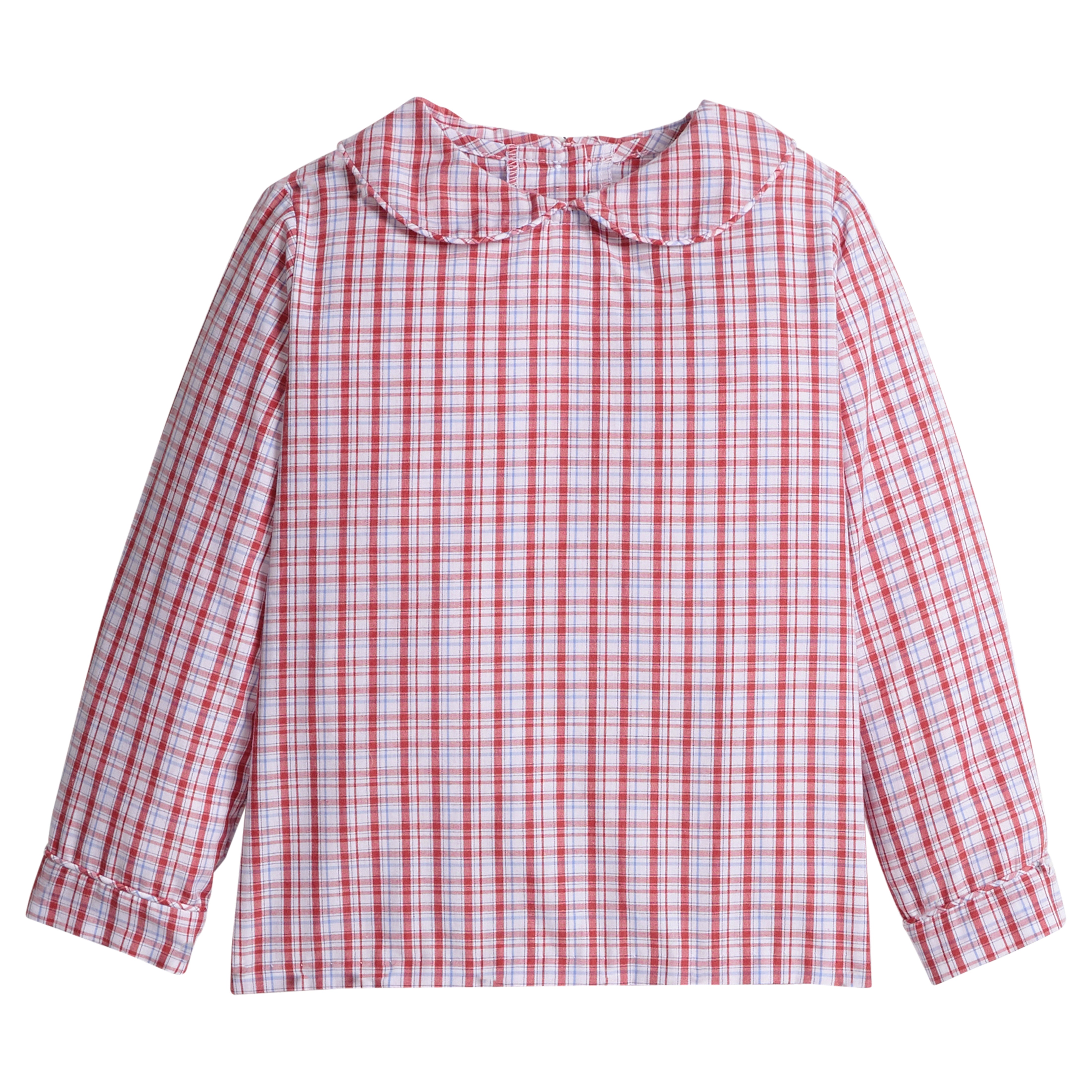 Little English Peter Pan Shirt, Hartford Plaid