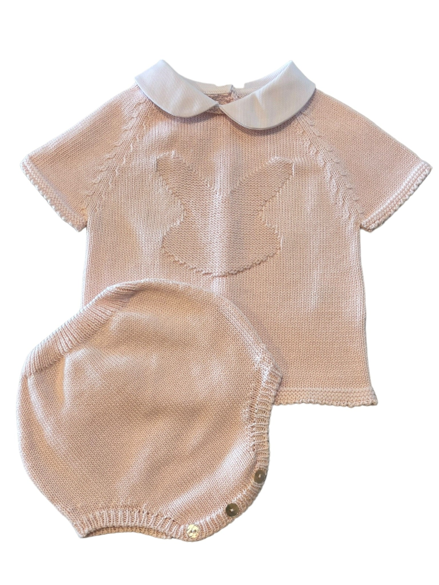 Mi Lucero Pink Bunny Diaper Set