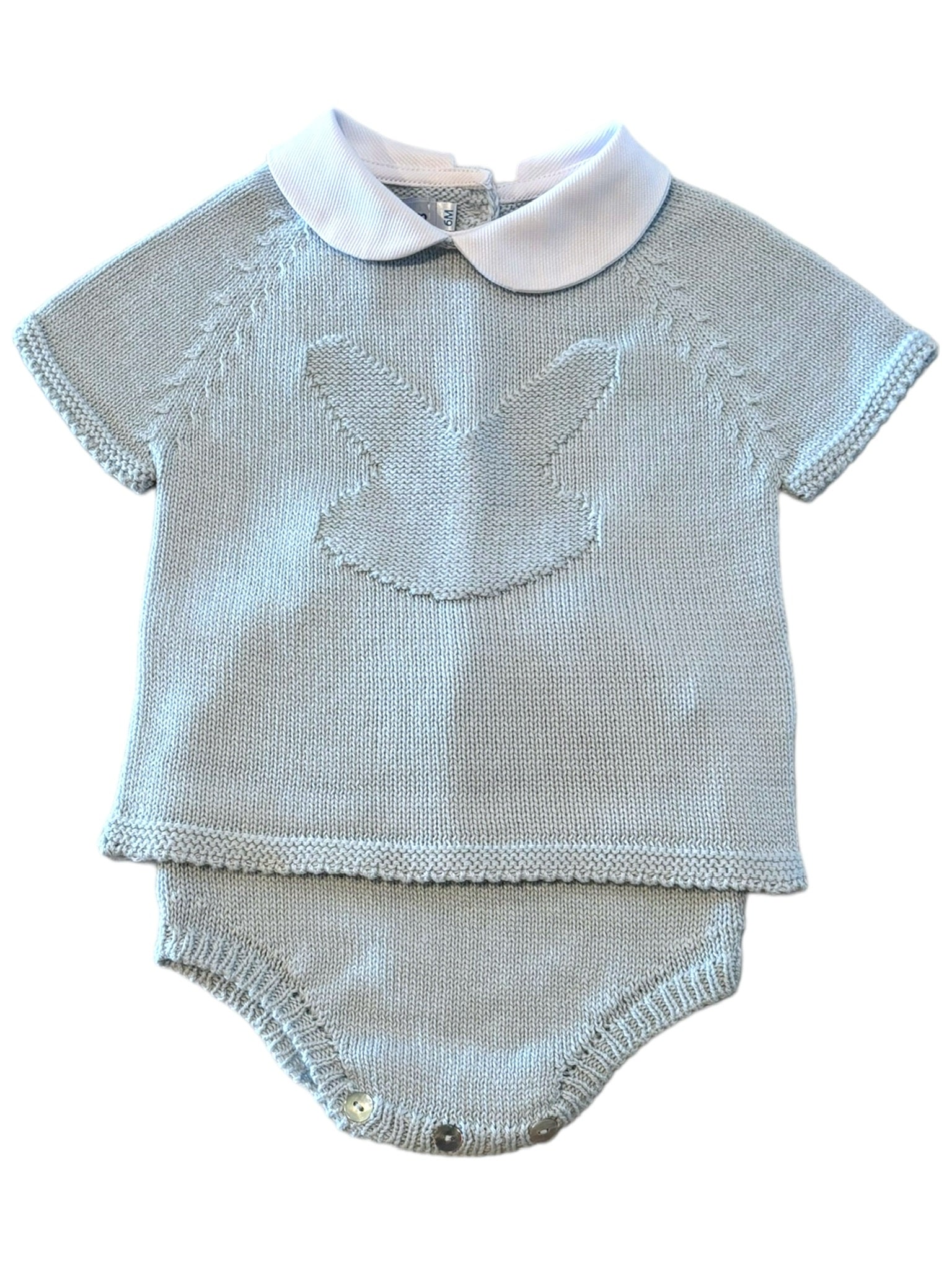 Mi Lucero Blue Bunny Diaper Set
