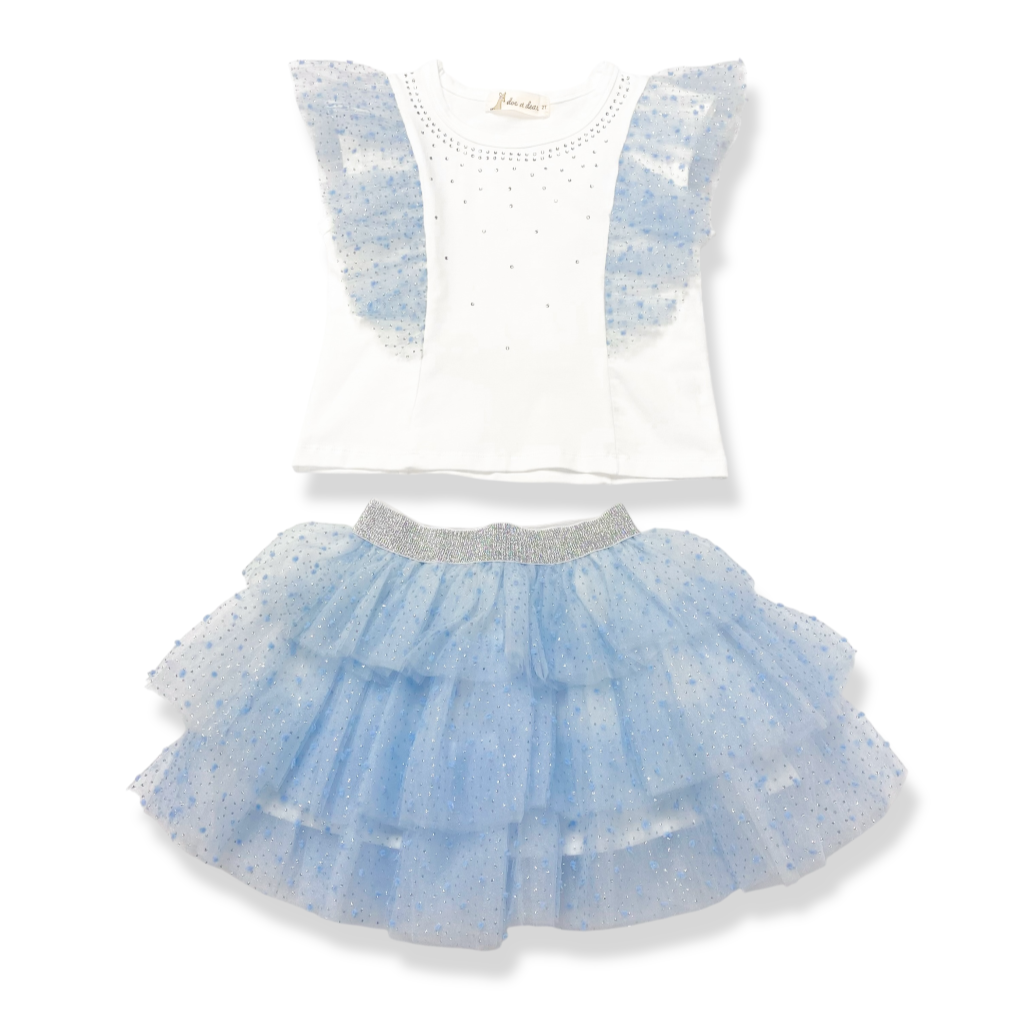 Doe A Dear Dot Mesh Tee & Tutu