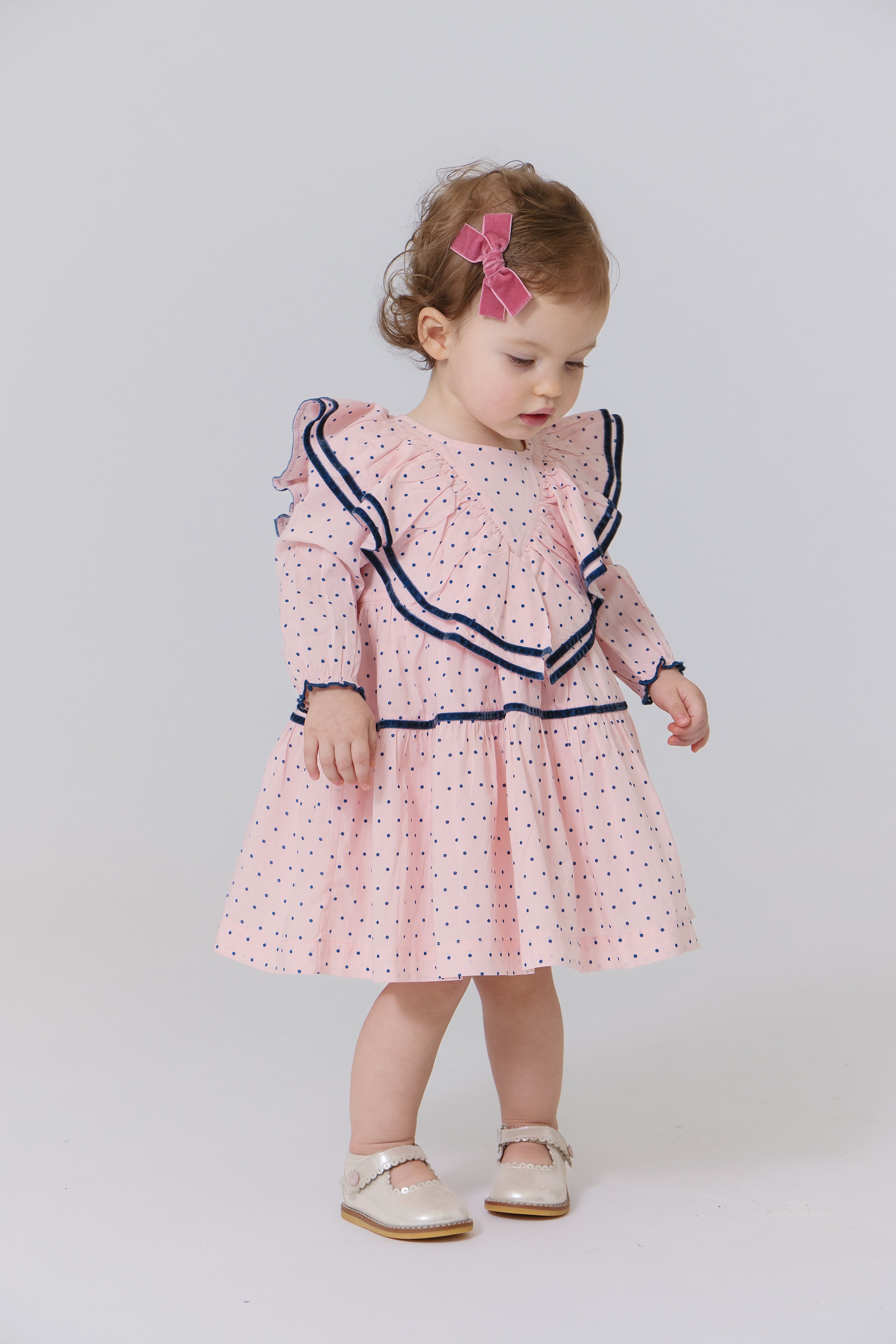 Pink Chicken Raphaela Dress, Strawberry Cream Polka Dot