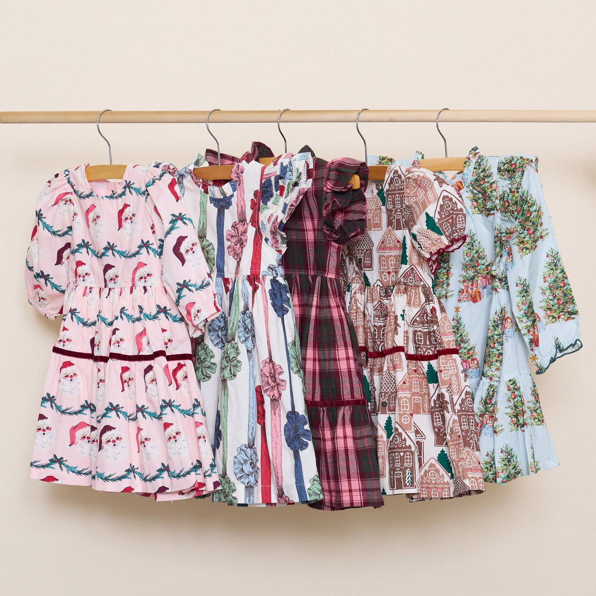 Pink Chicken Harper Dress, Trees & Presents