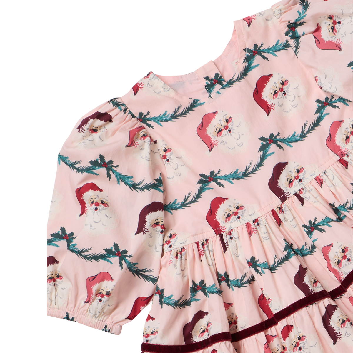 Pink Chicken Maribelle Dress Set, Santa Garland
