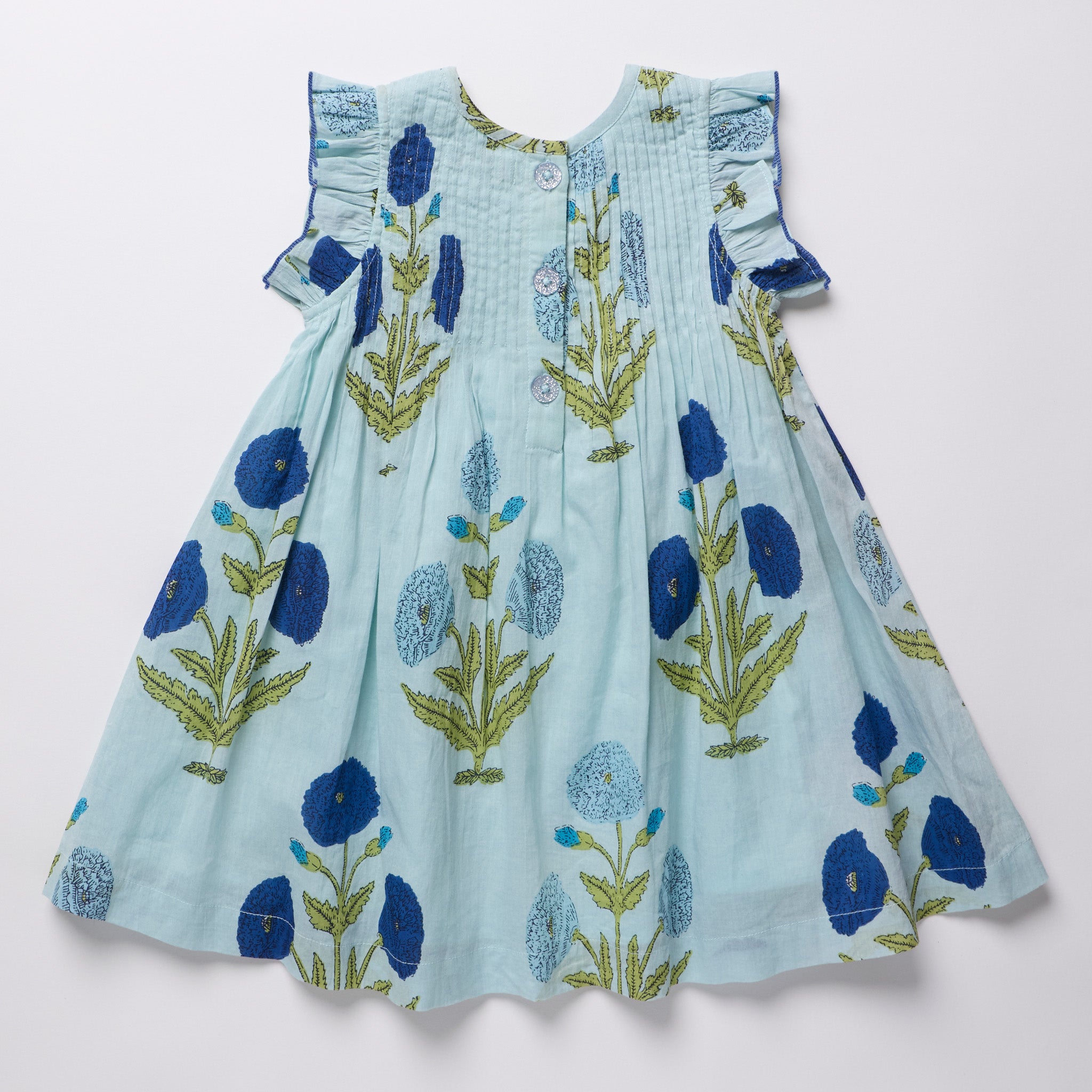 Pink Chicken Jaipur Dress, Light Blue Dandelion