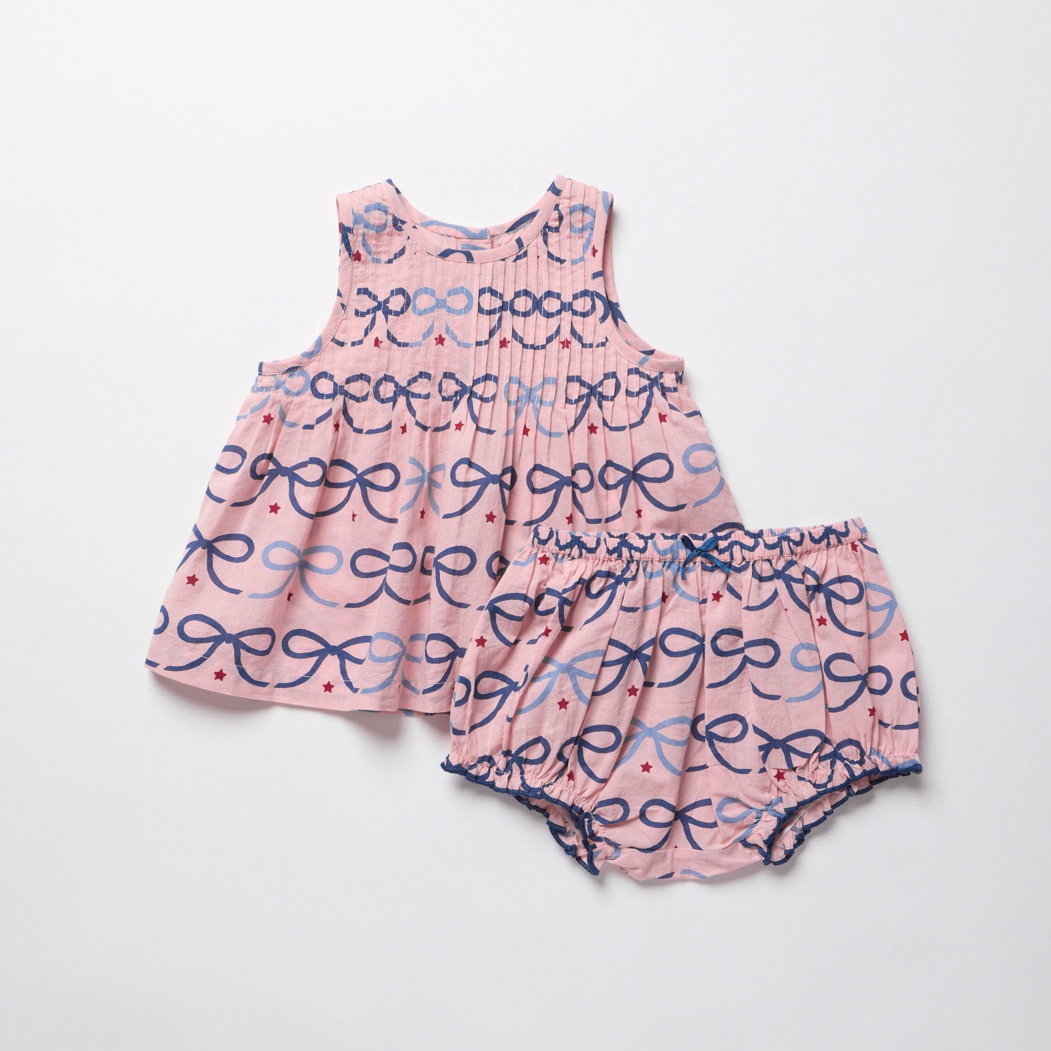 Pink Chicken Jaipur Bloomer Set, Pink Bows