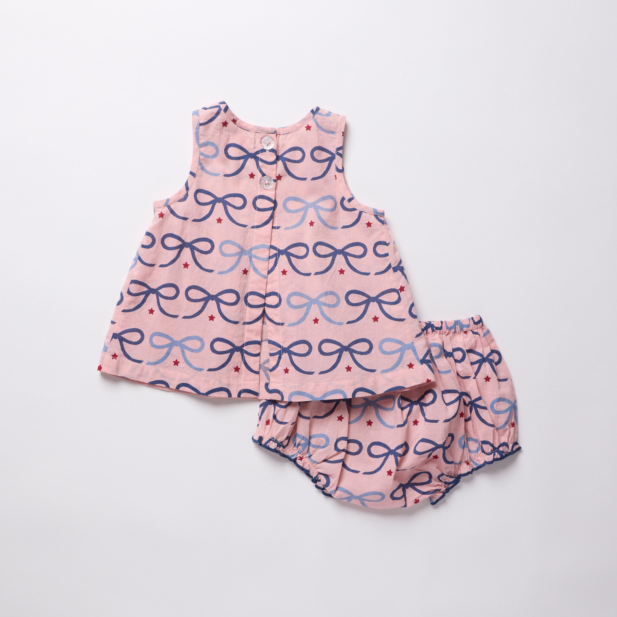 Pink Chicken Jaipur Bloomer Set, Pink Bows